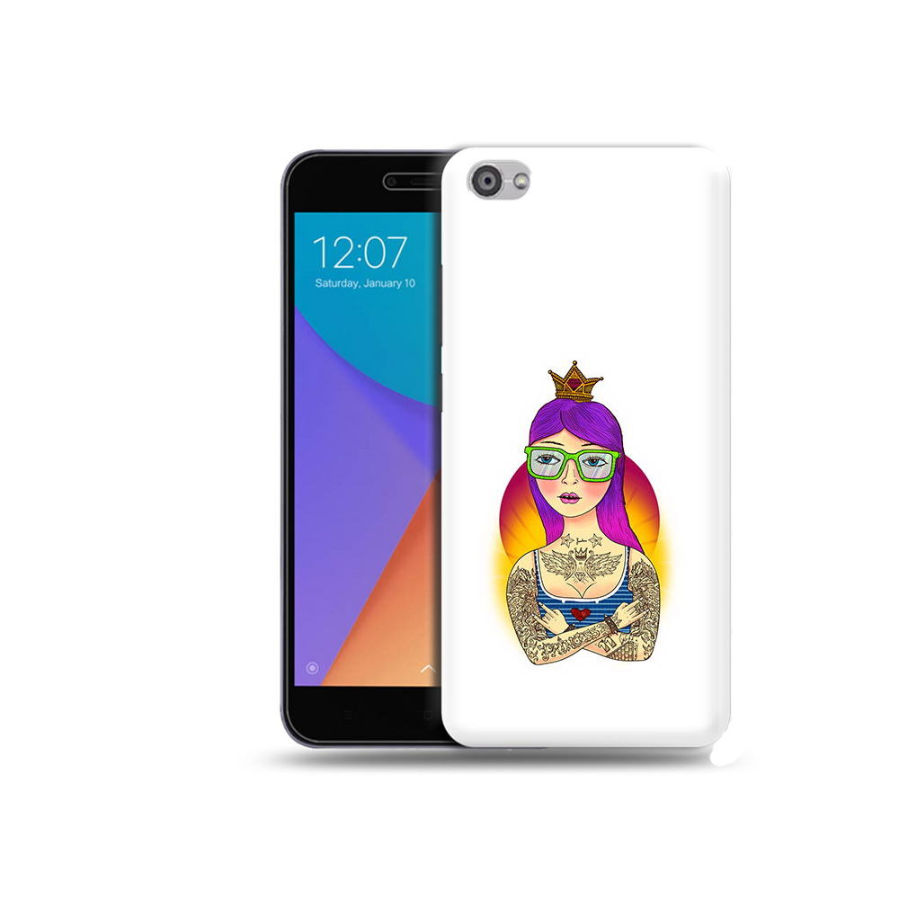 

Чехол MyPads Tocco для Xiaomi Redmi Note 5A девушка в татуировках с короной, Прозрачный, Tocco