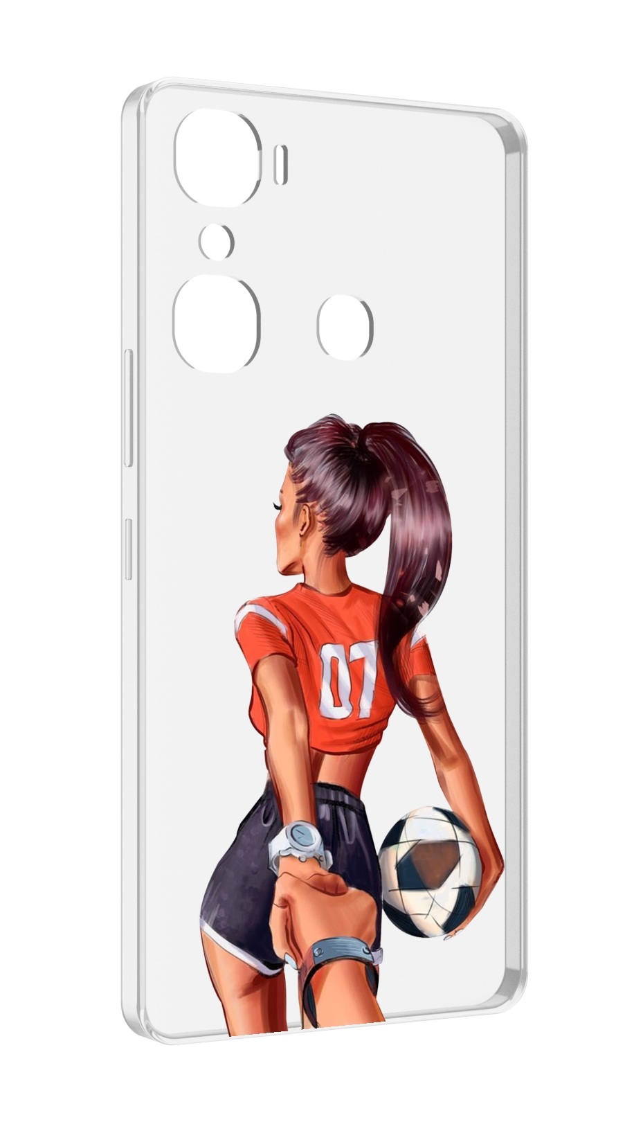 

Чехол MyPads Девушка-футболистка женский для Infinix Hot 12 Pro, Прозрачный, Tocco