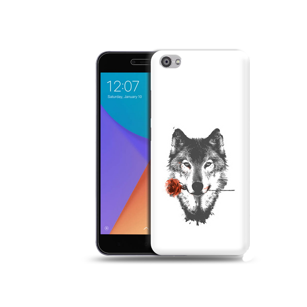 

Чехол MyPads Tocco для Xiaomi Redmi Note 5A волк с розой (PT75665.324.270), Прозрачный, Tocco