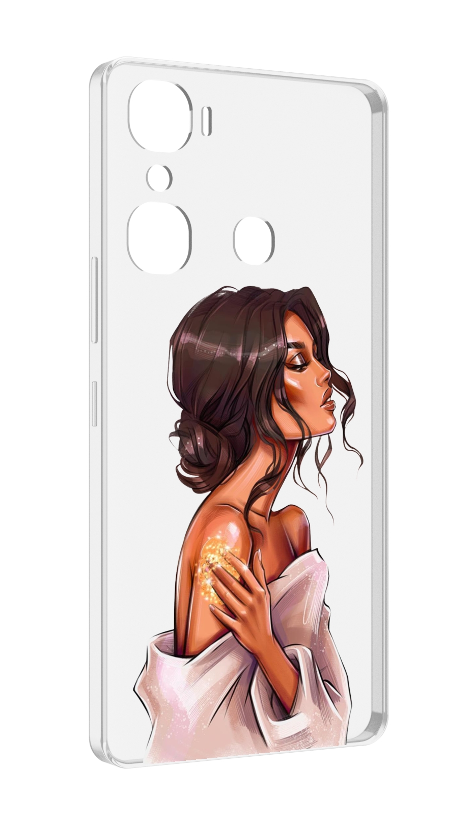 

Чехол MyPads Девушка-нежная женский для Infinix Hot 12 Pro, Прозрачный, Tocco