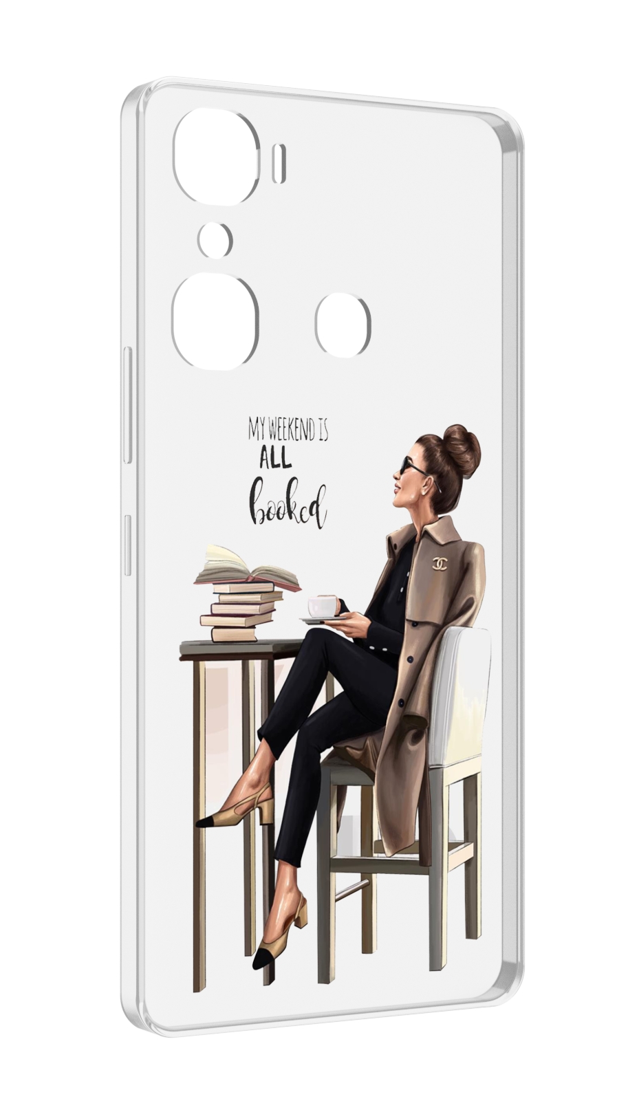 

Чехол MyPads Девушка-в-кофейне для Infinix Hot 12 Pro, Прозрачный, Tocco