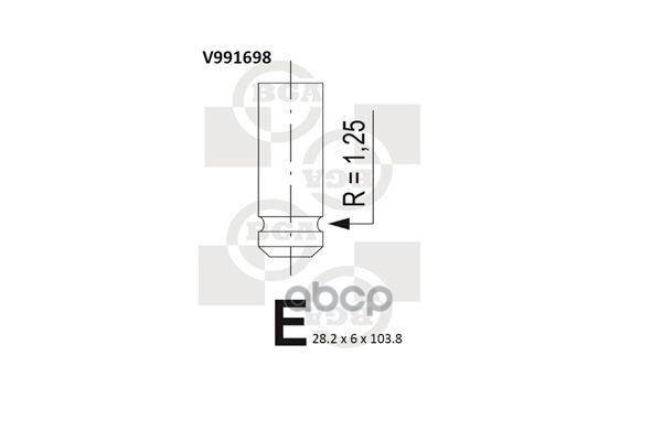 

V991698Bga Клапан Выпускной 6X28.2X103.8Mitsubishi Pajero Pinin 2.0Gdi 00-06