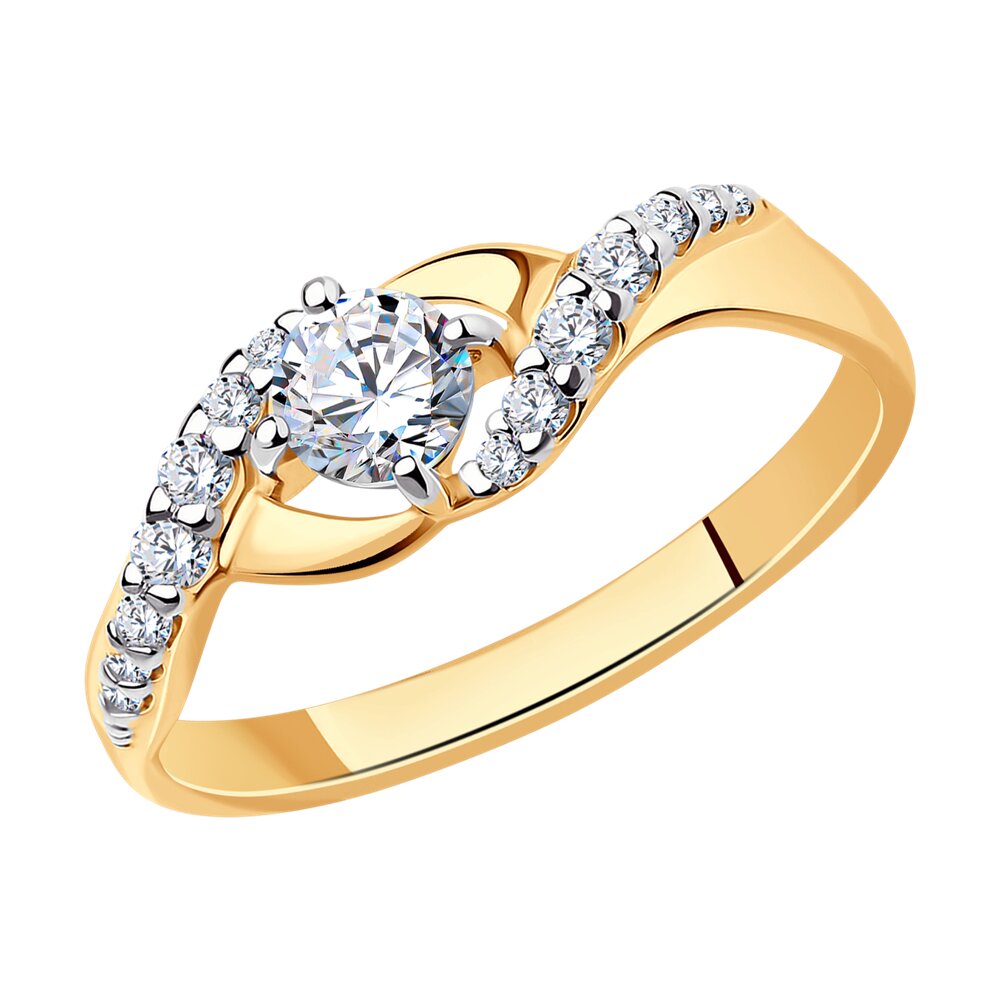 

Кольцо из серебра р. 16,5 Golden Eagle 93010617, фианит, 93010617