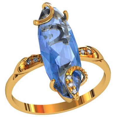 

Кольцо из серебра р.  ПРИВОЛЖСКИЙ ЮВЕЛИР 262766-FA11KV77, стекло/фианит, 262766-FA11KV77