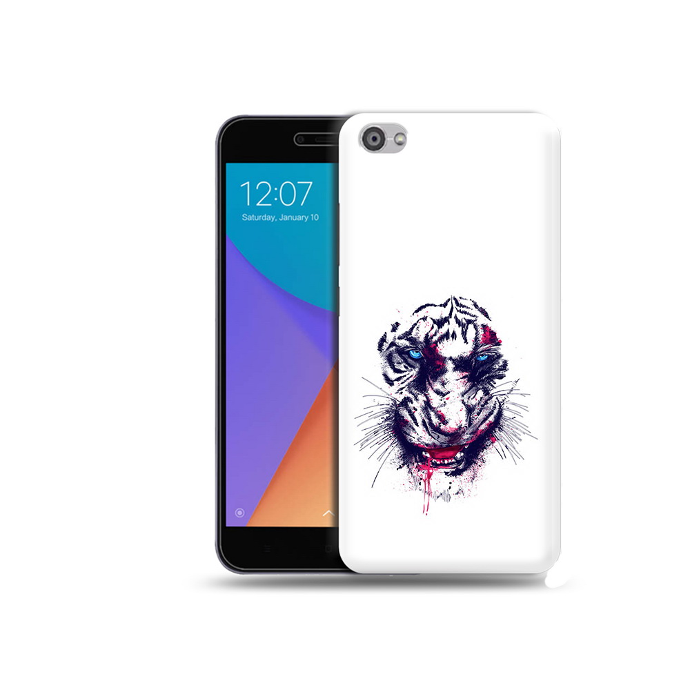 

Чехол MyPads Tocco для Xiaomi Redmi Note 5A безумный тигр (PT75665.324.228), Прозрачный, Tocco