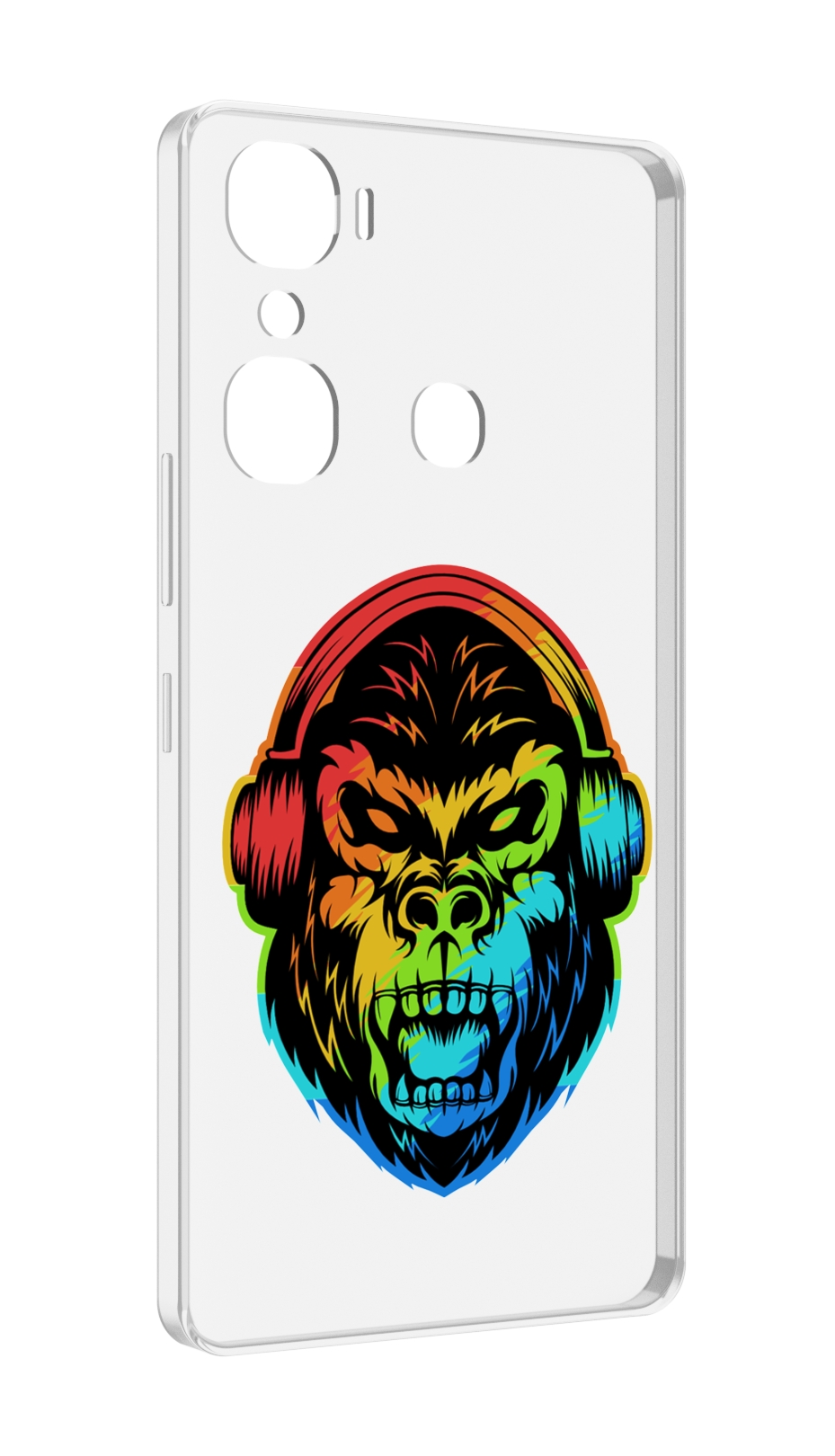 

Чехол MyPads Горилла-в-наушниках для Infinix Hot 12 Pro, Прозрачный, Tocco