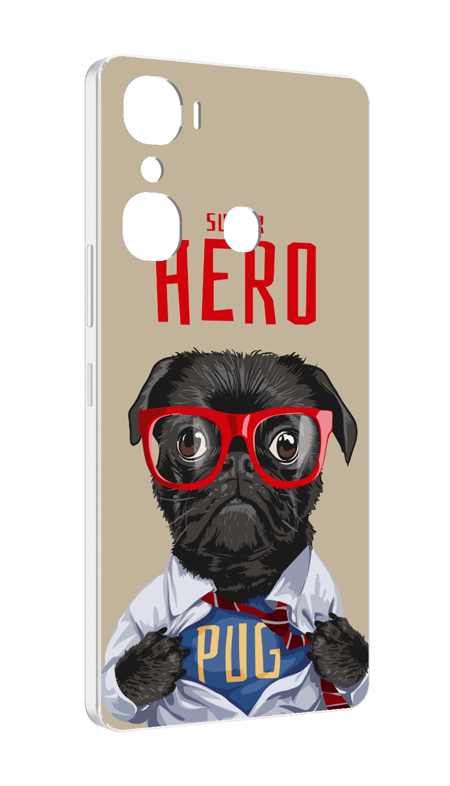 

Чехол MyPads Герой-PUG для Infinix Hot 12 Pro, Прозрачный, Tocco