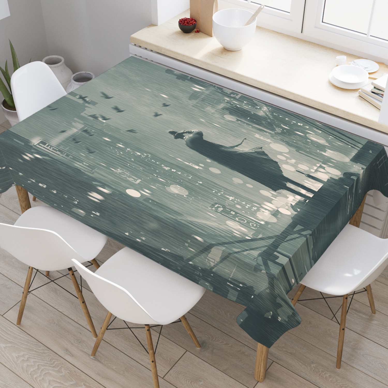 

Скатерть прямоугольная JoyArty "Птицы среди небоскребов" из оксфорда, 180x145см, Черный, Птицы среди небоскребов