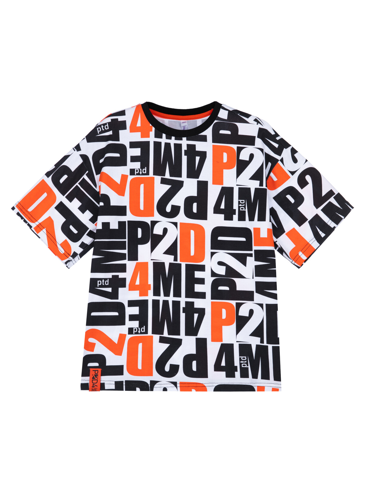 

Футболка детская PlayToday 12311216, цвет черный, оранжевый, белый, размер 170, 12311216