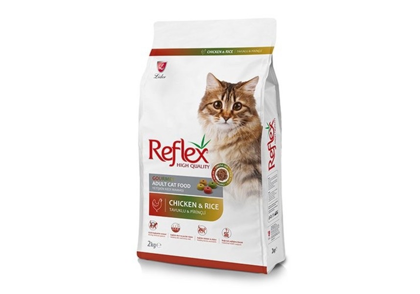 REFLEX Adult Cat Food Gourmet MultiColor Chicken and Rice 2 кг сухой корм для кошек с кури