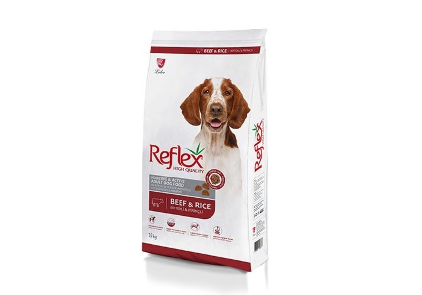 REFLEX Active and Hunting Adult Dog Food Beef High Energy 15 кг сухой корм для собак с выс