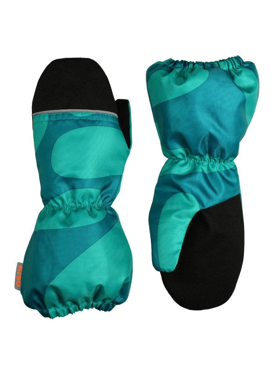 

Варежки детские KISU W23-35601P, 10111, 14, Зеленый, W23-35601P
