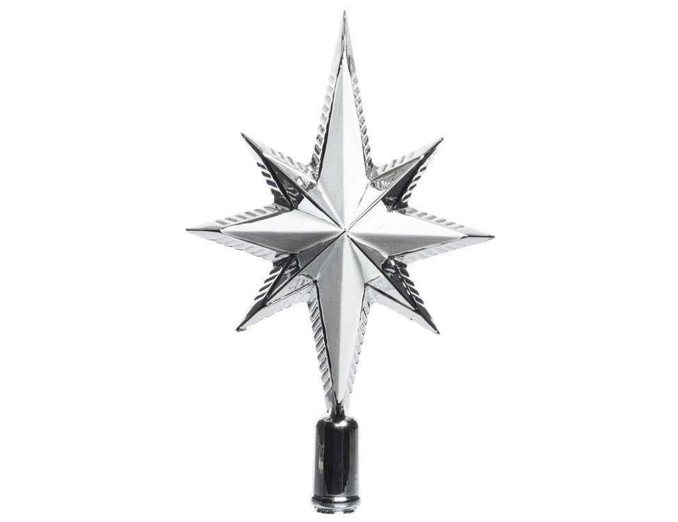 Верхушка на ель Kaemingk Рождественская Звезда 161469 25,5 см серебристый