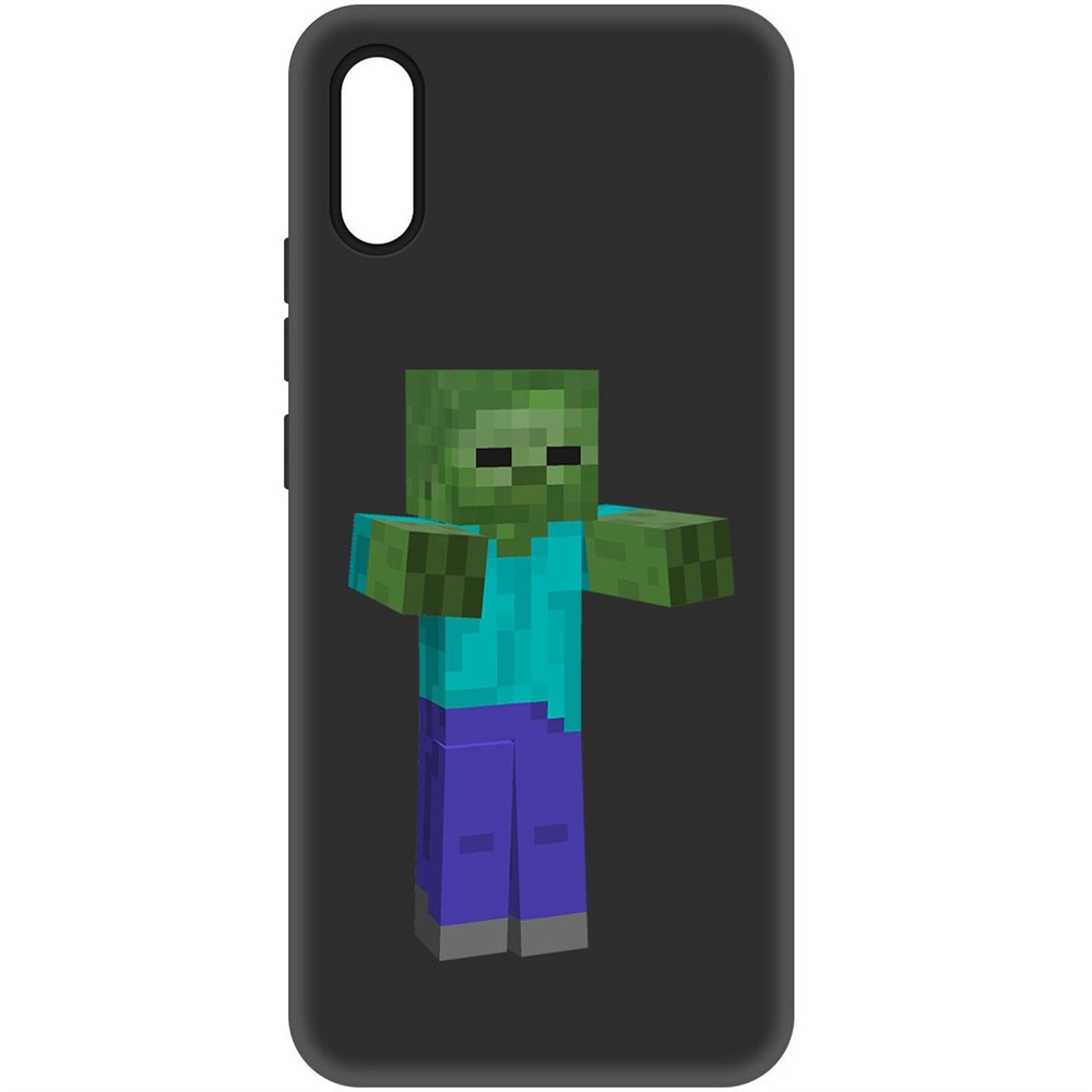 

Чехол-накладка Soft Case Minecraft-Гигант для Xiaomi Redmi 9A, Черный