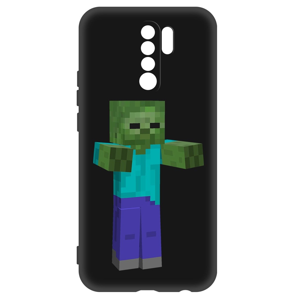 

Чехол-накладка Soft Case Minecraft-Гигант для Xiaomi Redmi 9, Черный