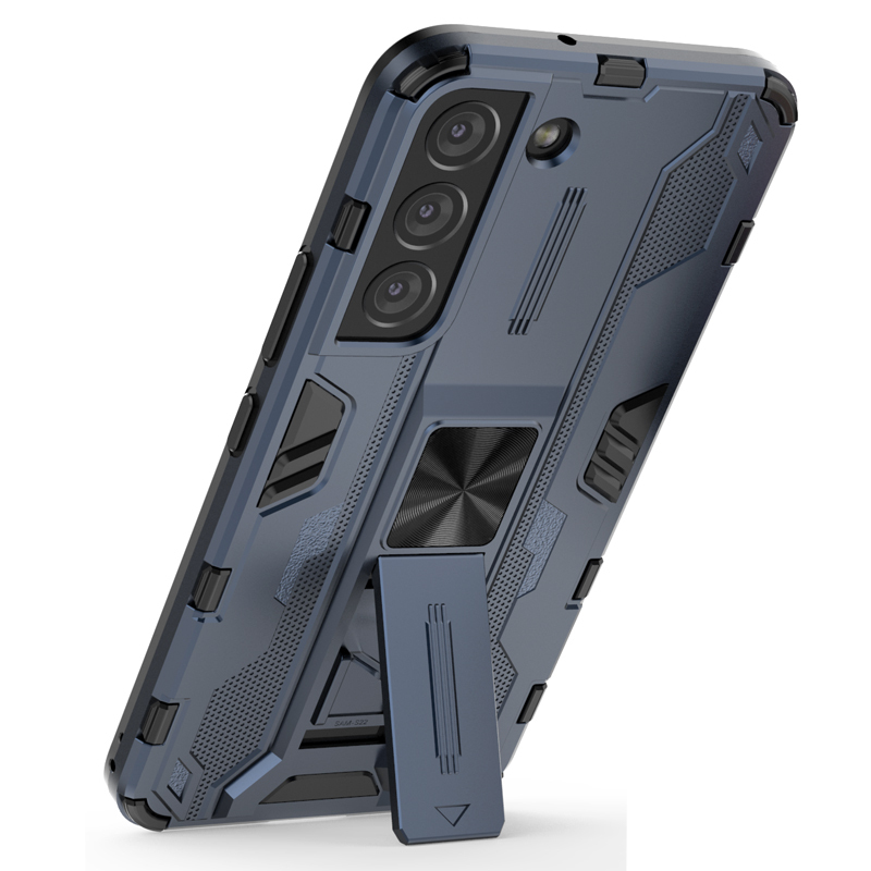 фото Чехол с подставкой transformer для samsung galaxy s22 (синий) black panther