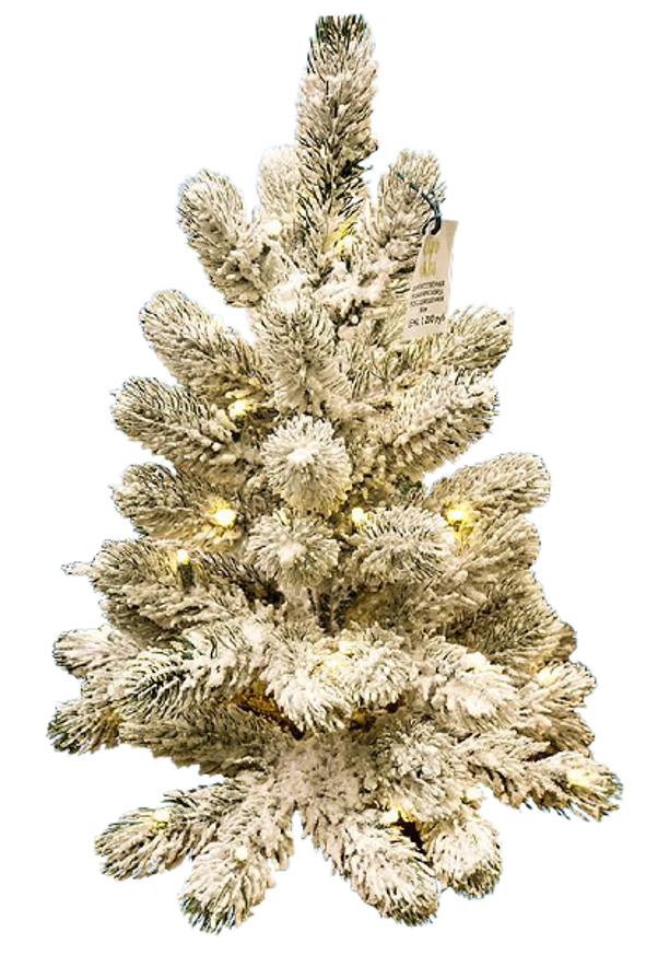 фото Ель искусственная царь елка русская красавица ркфл-60 60 см зеленая заснеженная