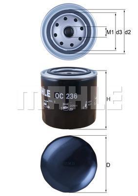

Фильтр масляный двигателя KNECHT OC236