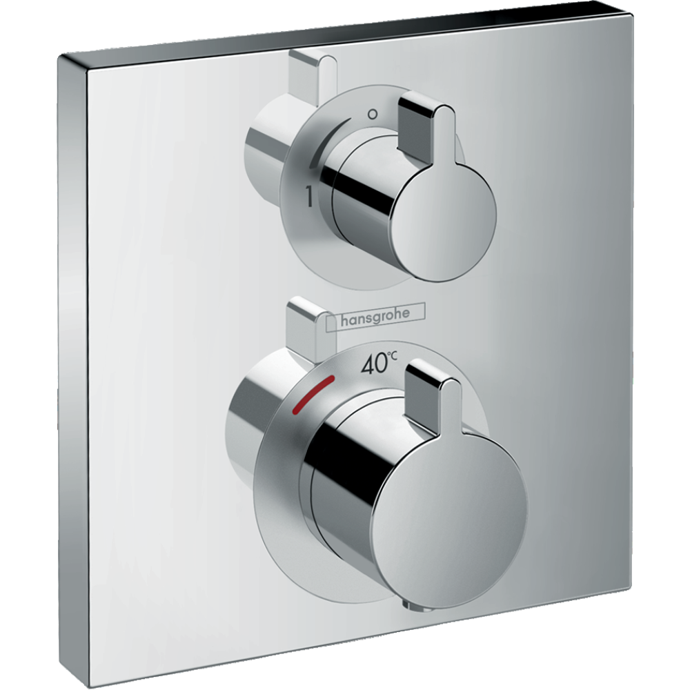 

Внешняя часть термостата для душа hansgrohe Ecostat Square 15712000-DP, хром, Серебристый