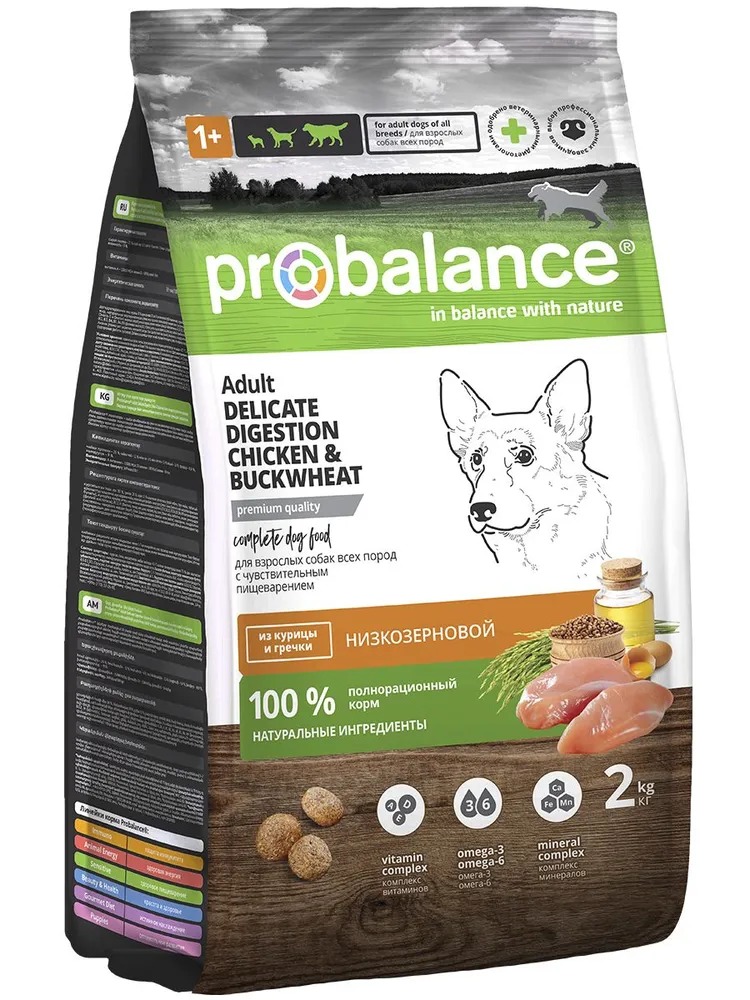 

Probalance длЯ собак Adult Delicate Digestion Chicken Buckwheat из курицы и гречки мешок, Probalance длЯ собак Adult Delicate Digestion Chicken Buckwheat из курицы и гречки мешок 2 кг АЛЕЙСК НОВИНКА (2 шт)