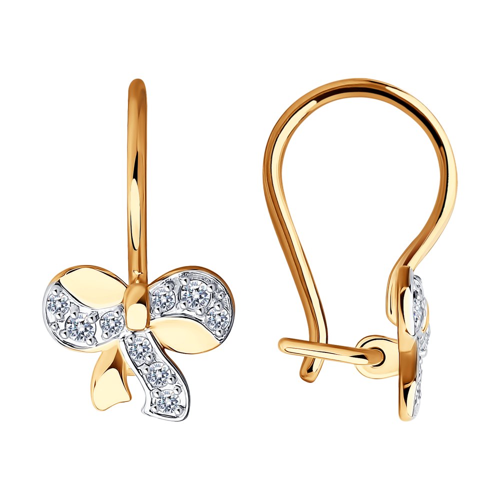

Серьги из красного золота SOKOLOV 029433, фианит, 029433