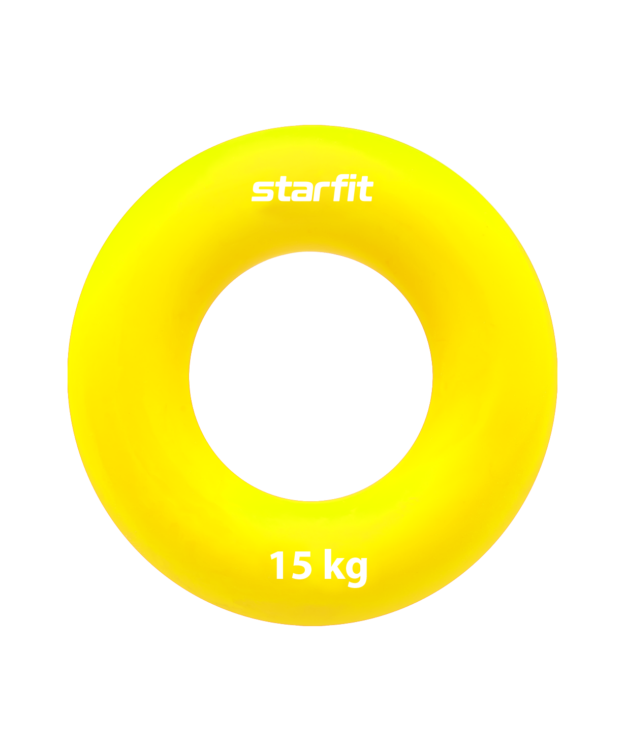 фото Эспандер кистевой starfit core es-404 кольцо, силикогель, d=8,8 см, 15 кг, желтый