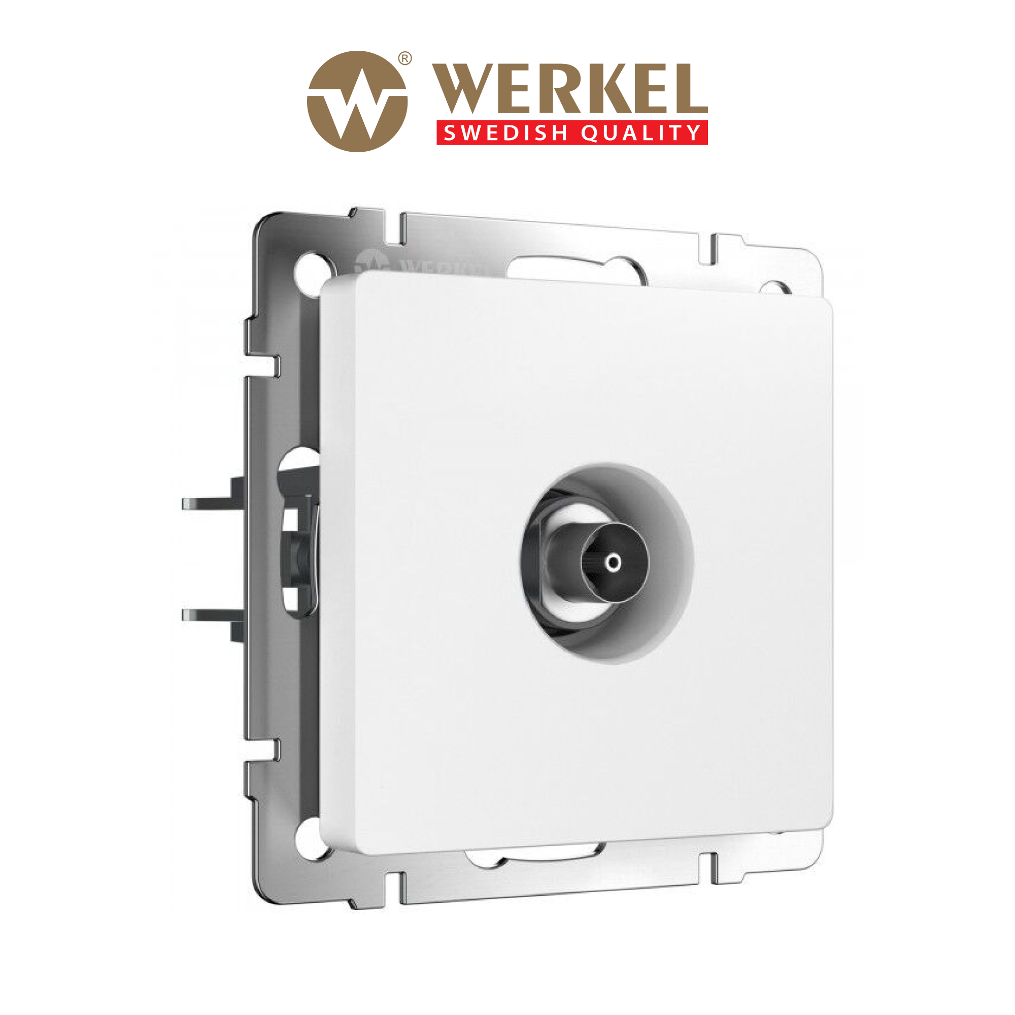 Встраиваемая ТВ-розетка оконечная Werkel W1183061 белый матовый 839₽