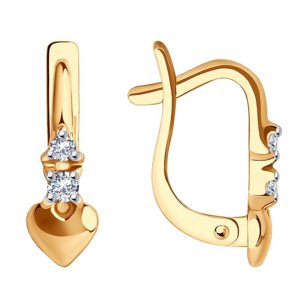 

Серьги из красного золота SOKOLOV 029343, фианит, 029343