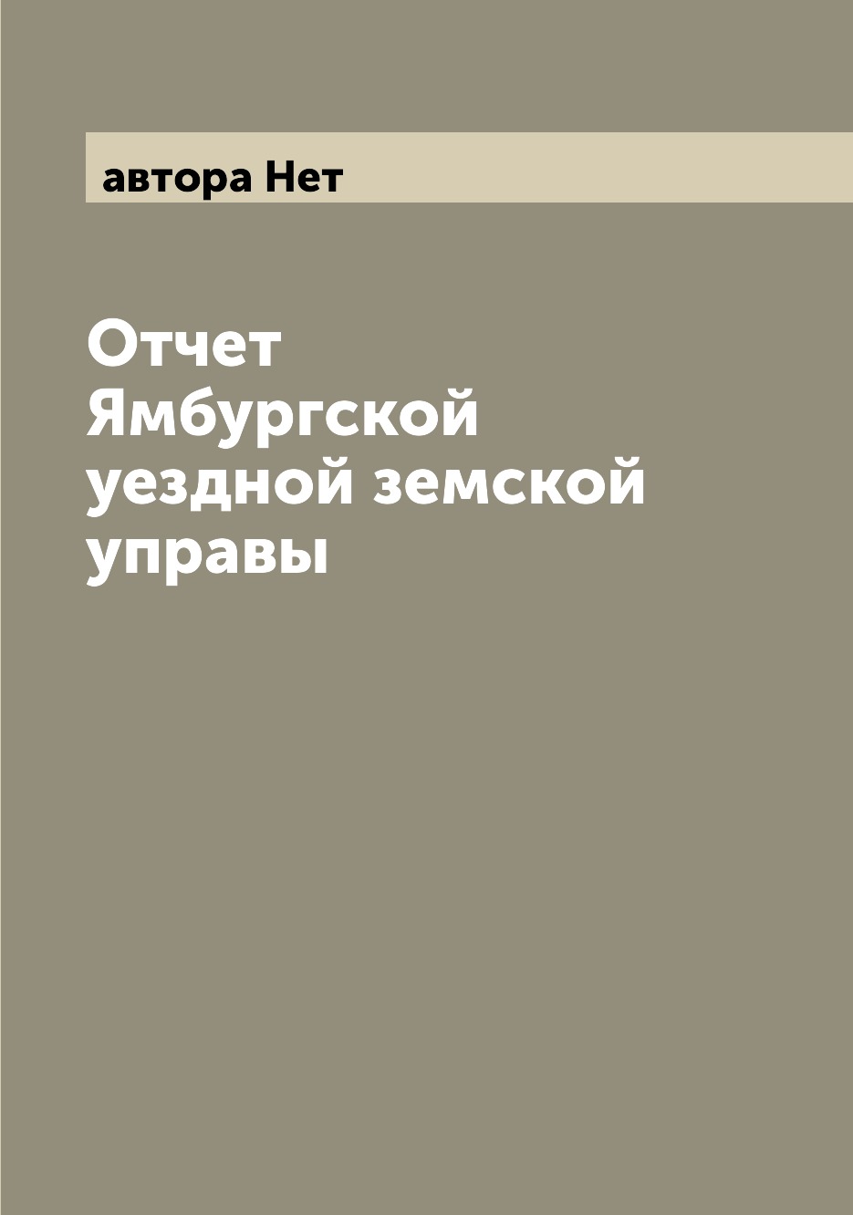 Книга Отчет Ямбургской уездной земской управы