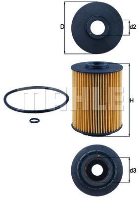

Фильтр масляный двигателя KNECHT OX356D