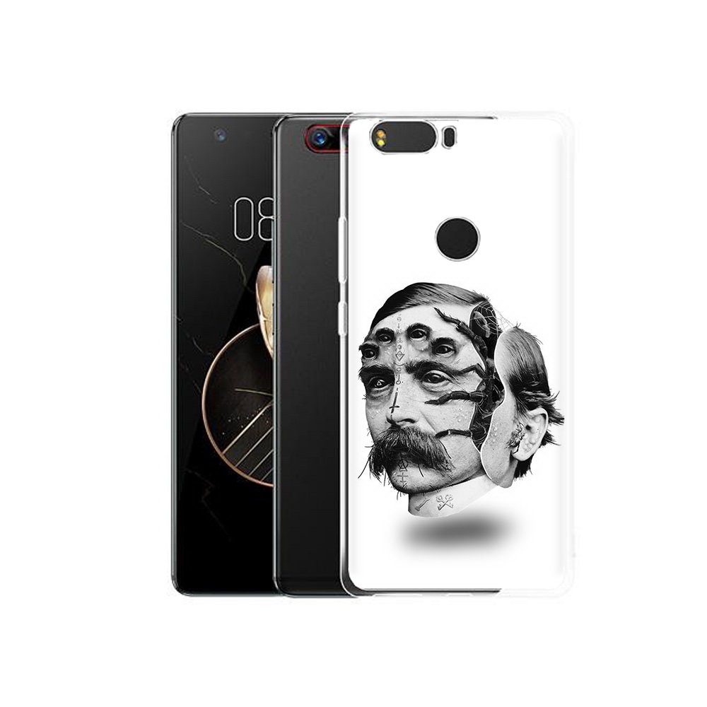 

Чехол MyPads Tocco для ZTE Nubia Z17 страшное лицо мужчины (PT75244.452.629), Прозрачный, Tocco