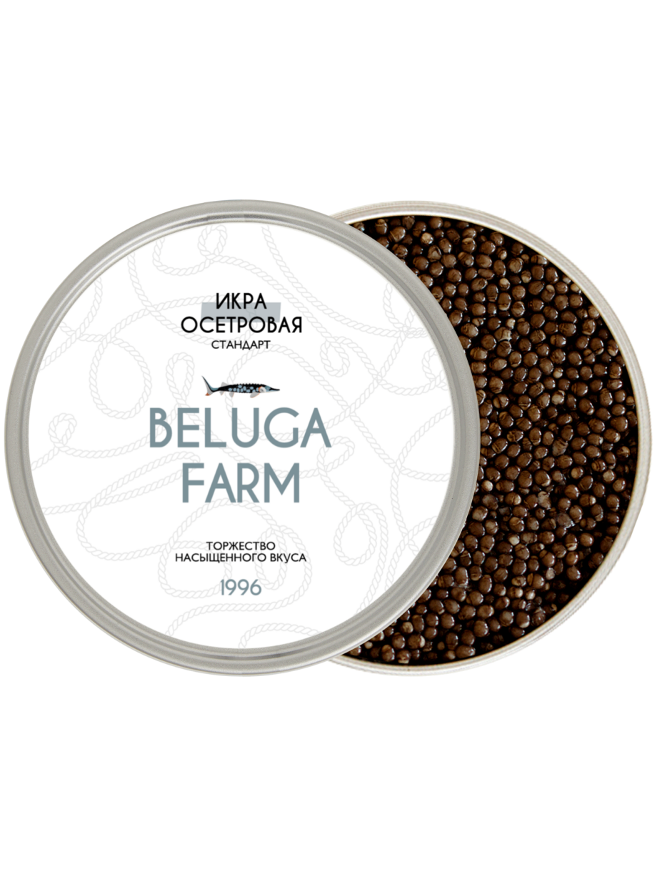 Икра осетр BelugaFarm черная 250 г 22575₽