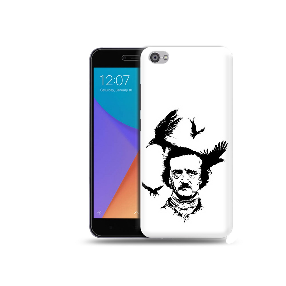 

Чехол MyPads Tocco для Xiaomi Redmi Note 5A Эдгар Аллан черно белый (PT75665.324.204), Прозрачный, Tocco