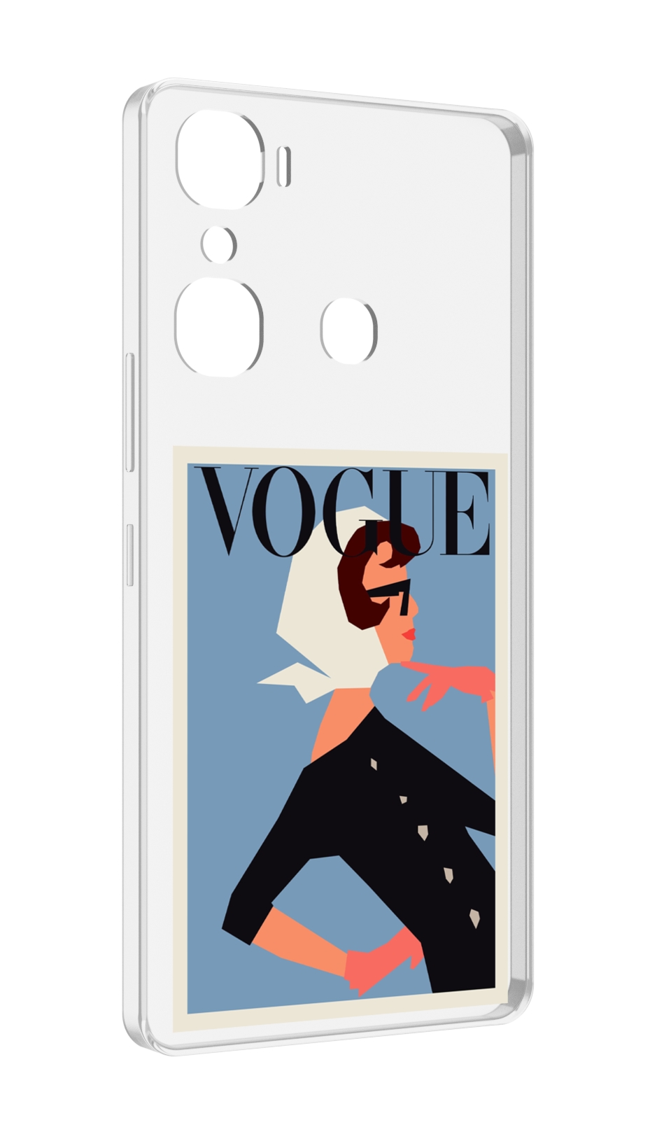 

Чехол MyPads Вогуе картинка для Infinix Hot 12 Pro, Прозрачный, Tocco