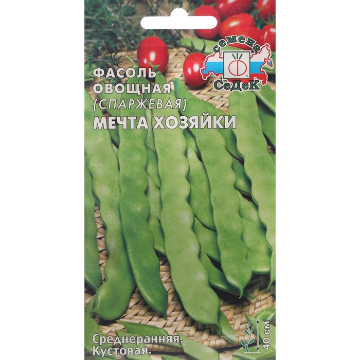 

Семена Фасоль Мечта Хозяйки, среднеранняя, кустовая, 5 гр