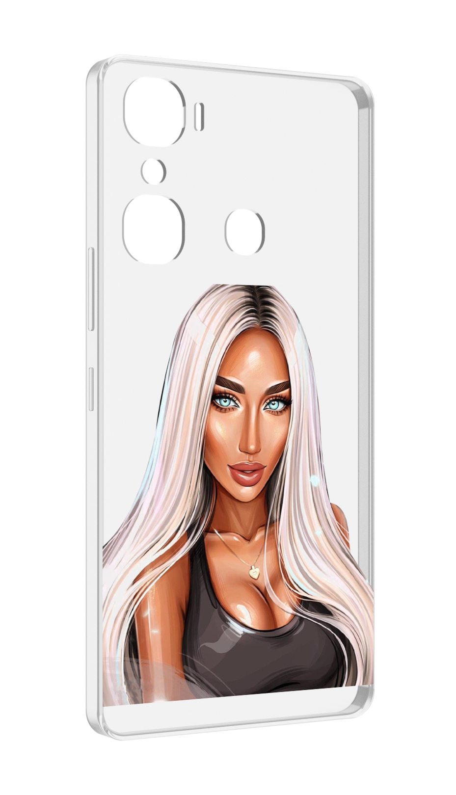 

Чехол MyPads Блондинка женский для Infinix Hot 12 Pro, Прозрачный, Tocco