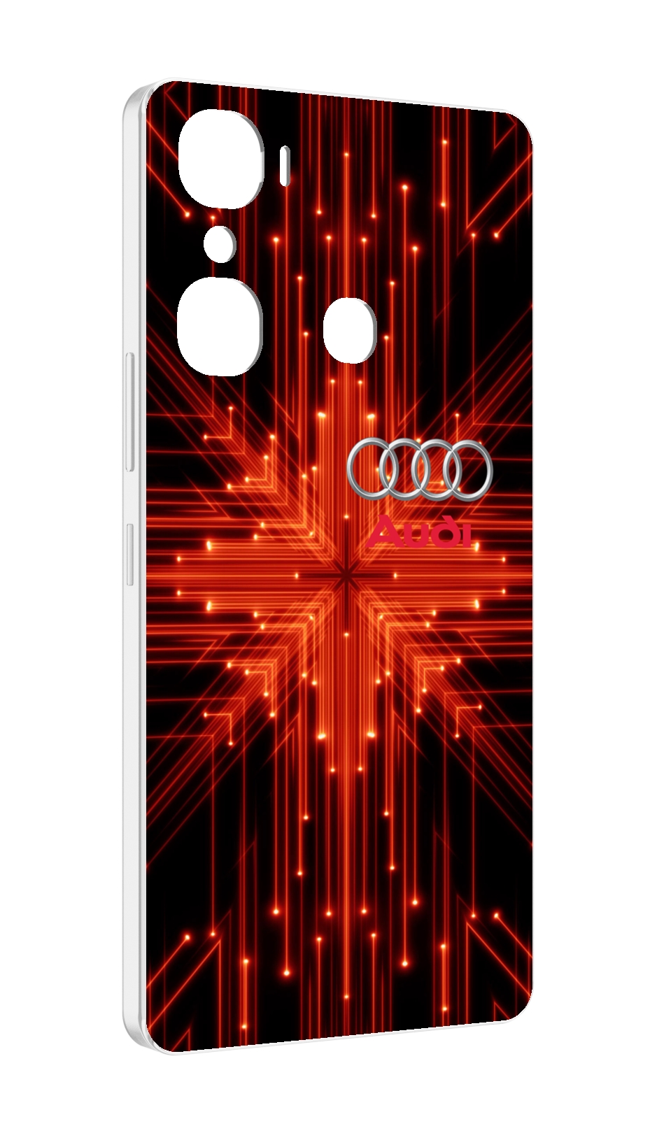 

Чехол MyPads Ауди-на-неоновом-фоне для Infinix Hot 12 Pro, Прозрачный, Tocco