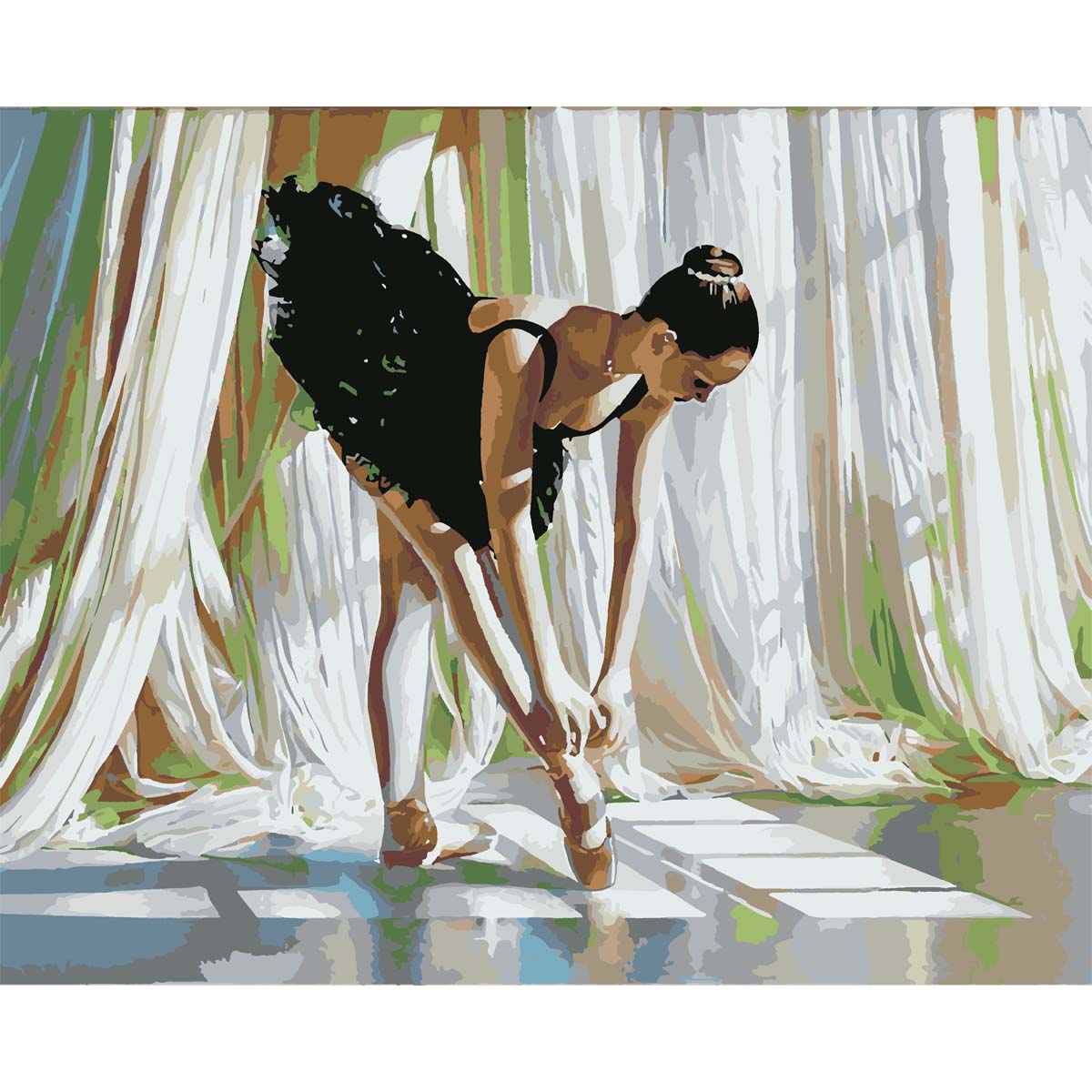 фото Набор для рисования по номерам hobruk 'балерина', 40*50 см