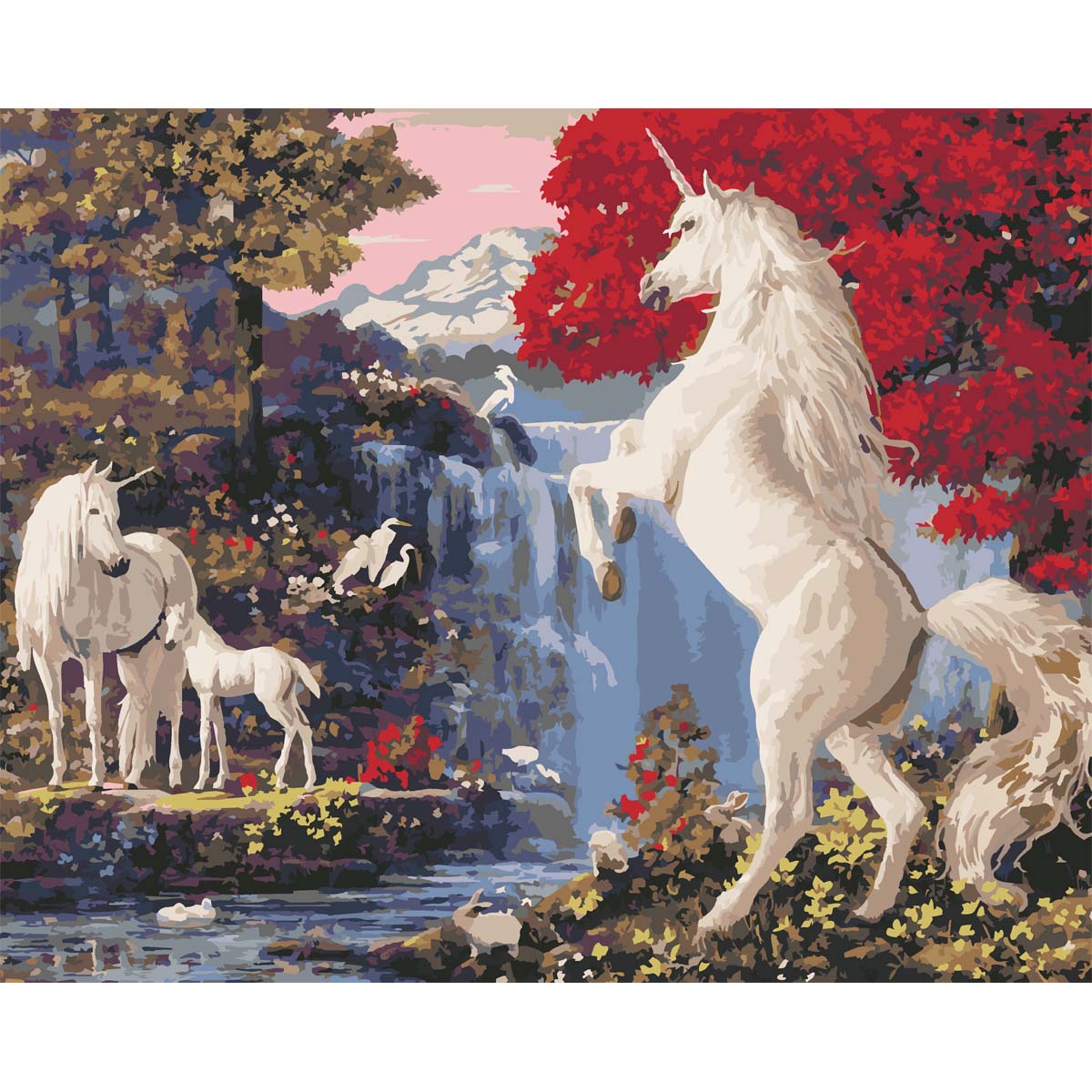 

Набор для рисования по номерам HOBRUK 'Единороги', 40*50 см