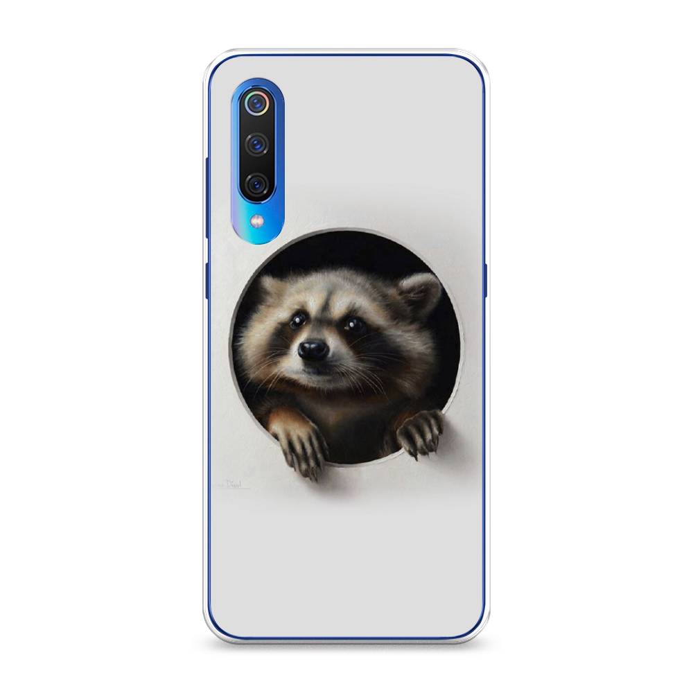 

Чехол Awog на Xiaomi Mi 9 "Любопытный енот", Разноцветный, 34850-1