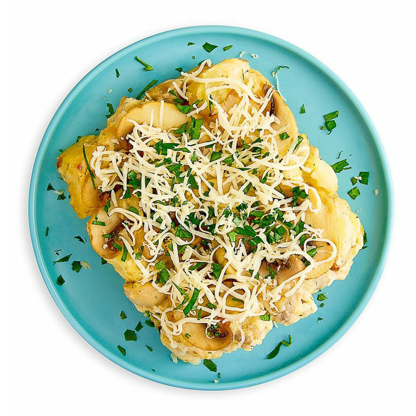 

Картофель с сыром и грибным жюльеном запеченный Шеф Перекресток