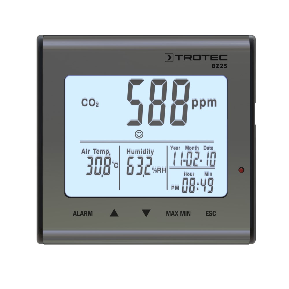 Термогигрометр с анализом углекислого газа (CO) Trotec BZ25 3510205014 измеритель влажности материала trotec