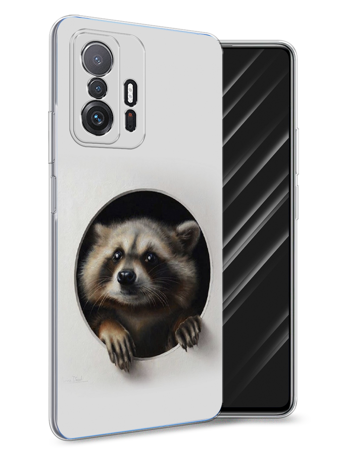 

Чехол Awog на Xiaomi Mi 11T/11T Pro "Любопытный енот", Разноцветный, 311250-1