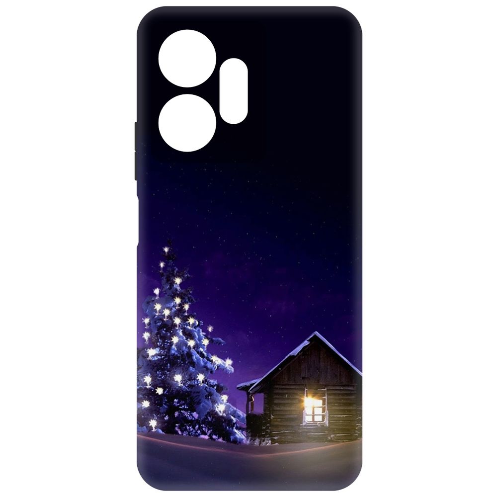 

Чехол-накладка Krutoff Soft Case Зимний домик для Infinix Zero 20 черный