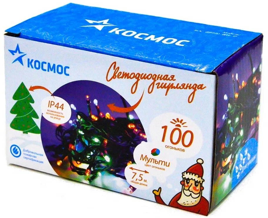 

Гирлянда внутренняя электрическая Космос 100хLED IP44 6.5м мультиколор