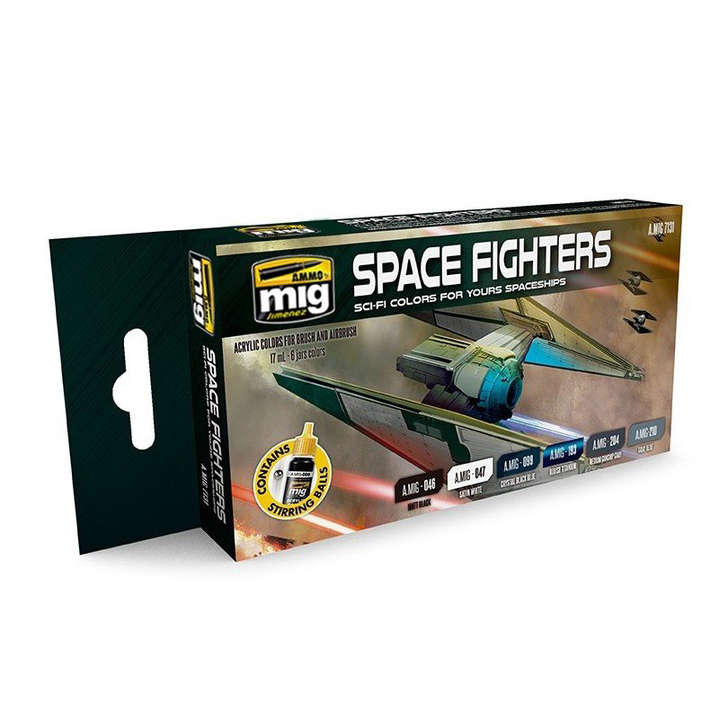 фото Набор акриловых красок ammo mig space fighters sci-fi colors amig7131