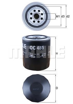 

Фильтр масляный двигателя KNECHT OC485