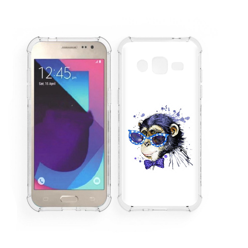 

Чехол MyPads Tocco для Samsung Galaxy J2 акварельная обезьяна (PT226924.572.216), Прозрачный, Tocco