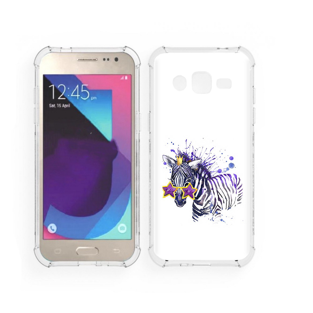 

Чехол MyPads Tocco для Samsung Galaxy J2 акварельная зебра (PT226924.572.215), Прозрачный, Tocco