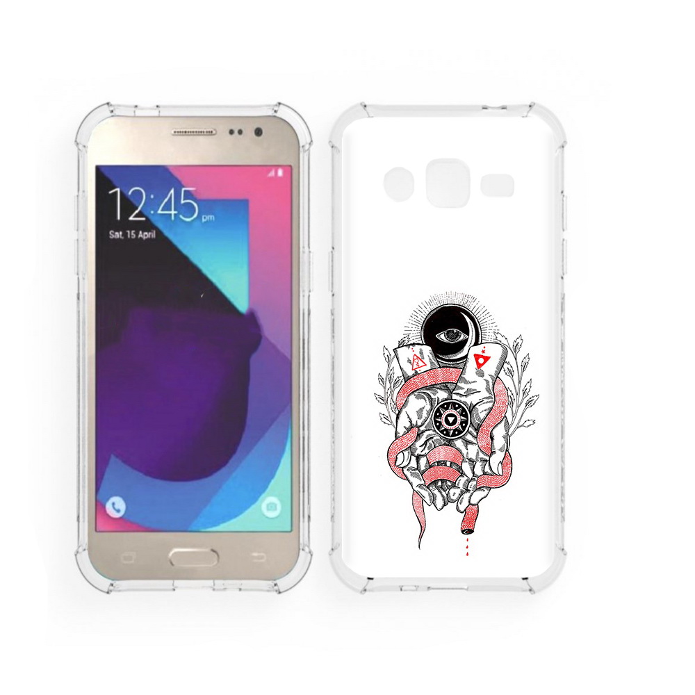 

Чехол MyPads Tocco для Samsung Galaxy J2 абстрация связанные руки (PT226924.572.213), Прозрачный, Tocco
